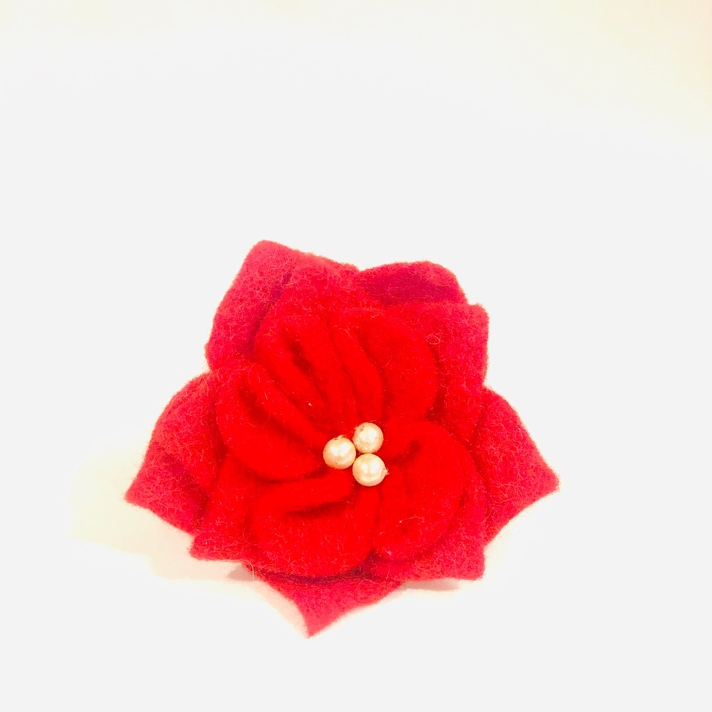 Felt Wool Brooch Pin, Boho Hippie flower dress pin